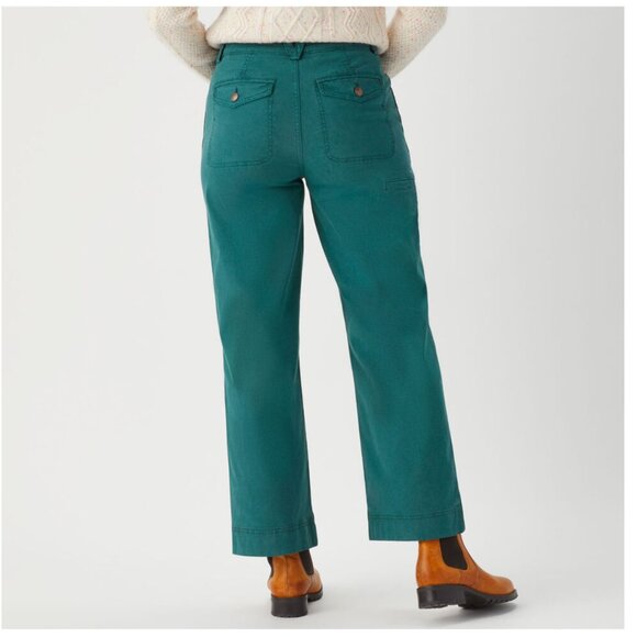 Duluth Trading Square Button-Fly Pants in Deep Seaglass Turqoise size 14 - Picture 6 of 7